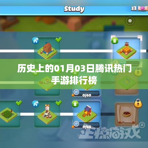 腾讯手游排行榜历史上的今天，一月三日回顾