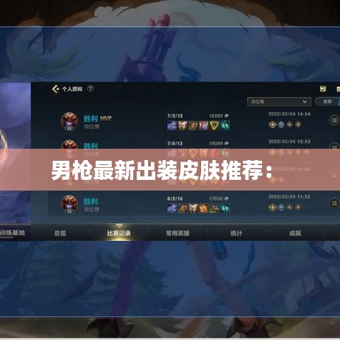 男枪最新出装皮肤推荐： 