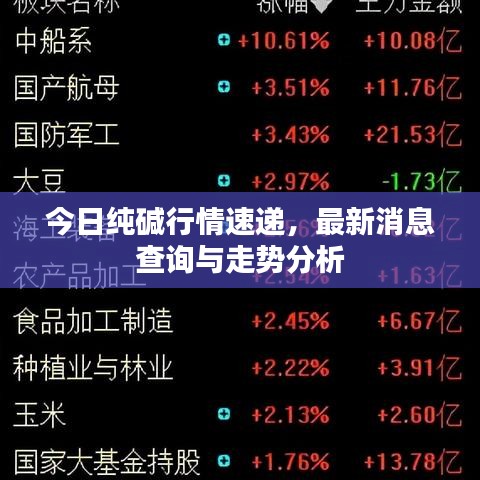 今日纯碱行情速递，最新消息查询与走势分析