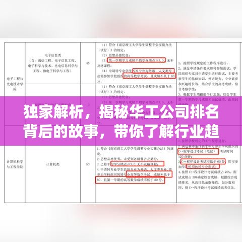 独家解析，揭秘华工公司排名背后的故事，带你了解行业趋势！