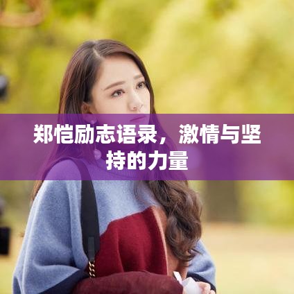 郑恺励志语录，激情与坚持的力量
