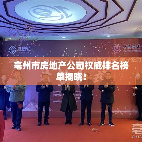 亳州市房地产公司权威排名榜单揭晓！