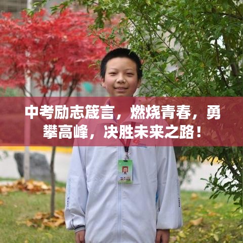 中考励志箴言，燃烧青春，勇攀高峰，决胜未来之路！