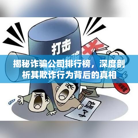 揭秘诈骗公司排行榜，深度剖析其欺诈行为背后的真相
